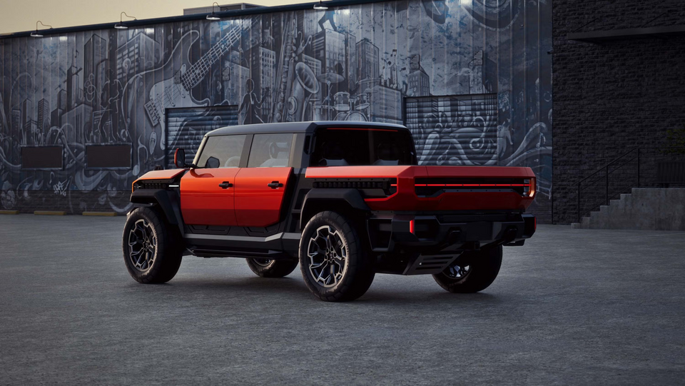 GMC Hummer X Concept: Xe điện địa hình như xe Mặt Trăng, tích hợp drone trinh sát