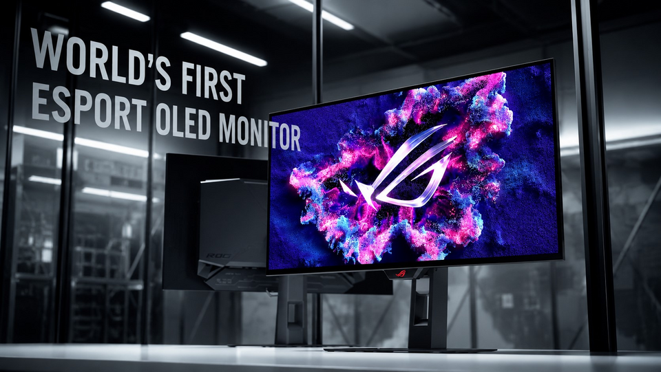 ASUS "nhá hàng" màn hình gaming ROG OLED 24.5 inch 540Hz đầu tiên trên thế giới