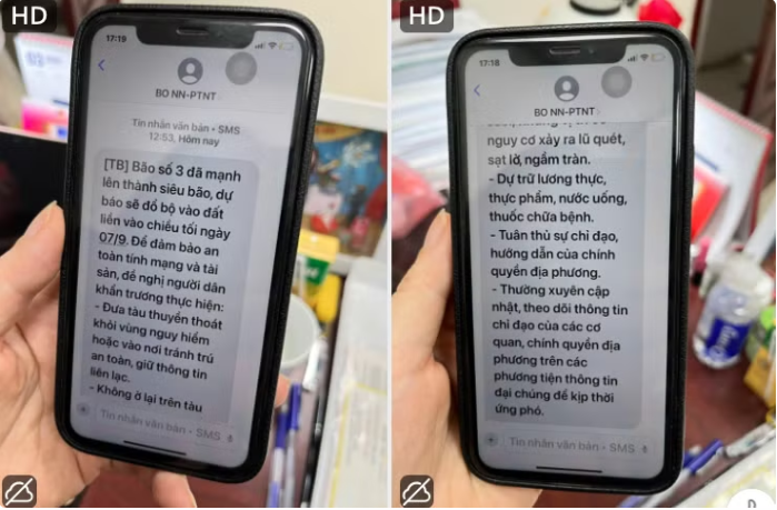 Thực hư tin nhắn cảnh báo 'bão số 3' khiến nhiều người hoang mang
