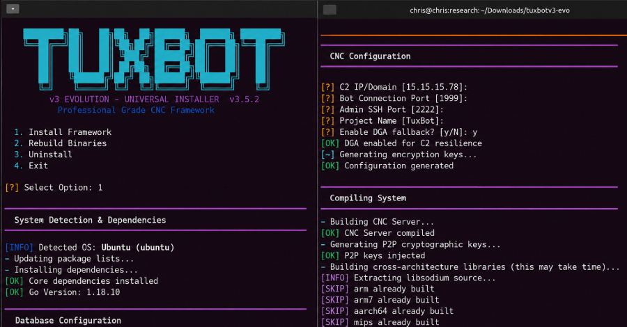 TuxBot v3 Evolution: Botnet IoT phát triển với sự hỗ trợ của AI, lộ cả "dấu vết" từ LLM