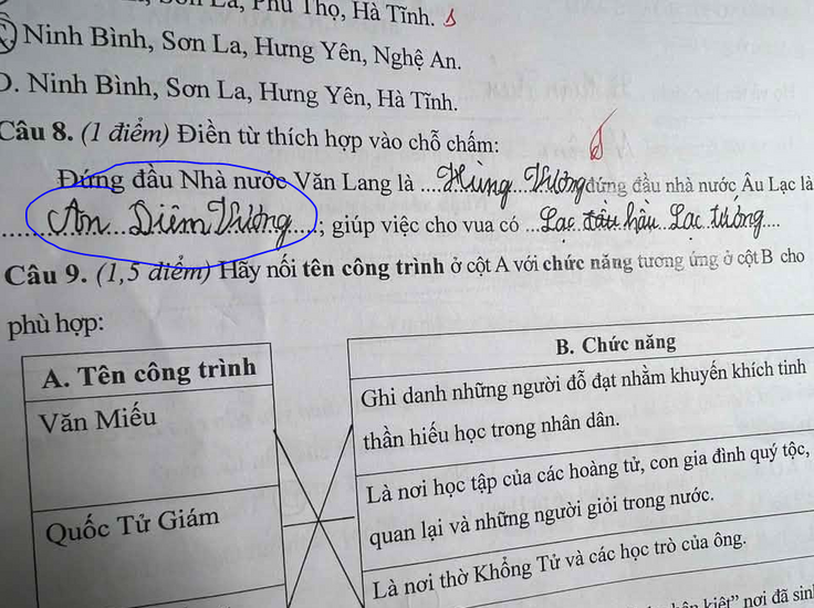 Chết cười với bài làm của học sinh tiểu học