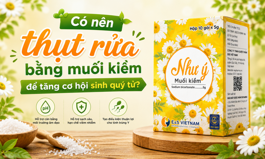 Có nên thụt rửa bằng muối kiềm để tăng cơ hội sinh quý tử?