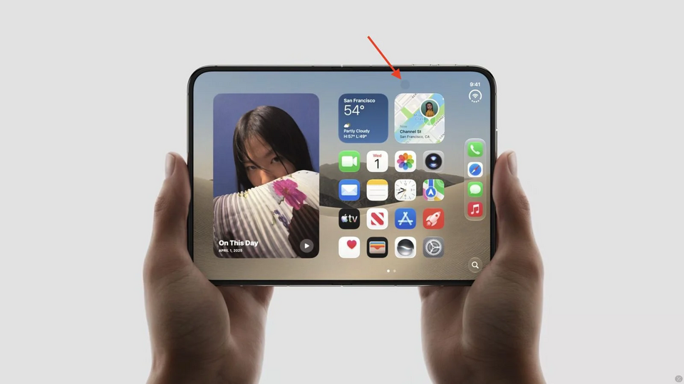 Apple không tiết lộ độ phân giải của camera ẩn dưới màn hình trên iPhone Duo