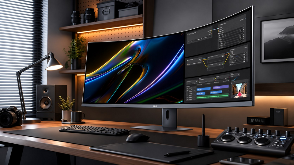 HKC tung màn hình 43.8 inch 4K đầu tiên trên thế giới với tỷ lệ 24:9, đến RTX 5090 cũng chưa chắc "cân" được