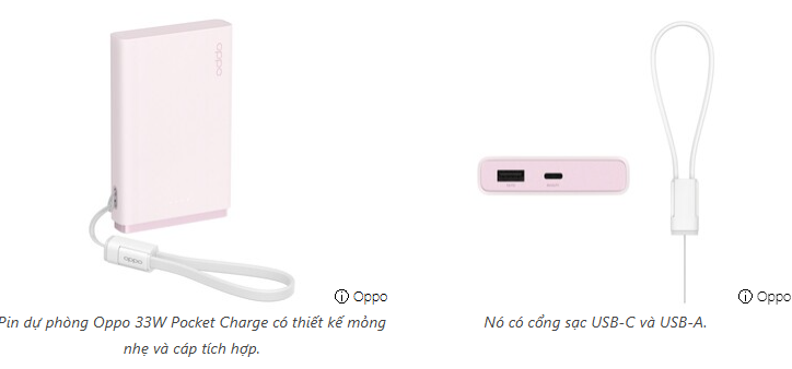 Sạc dự phòng Oppo 10.000 mAh: Nhỏ gọn, an toàn chuẩn mới, sạc 33W, tích hợp ColorOS.