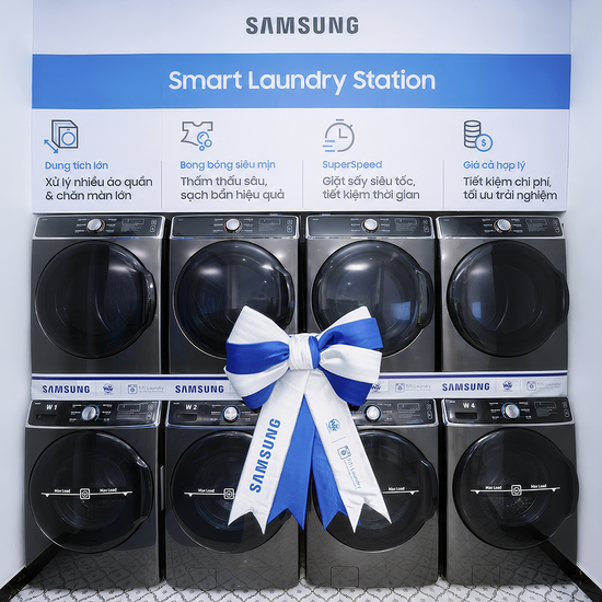 Samsung ra mắt mô hình cửa hàng giặt sấy tự phục vụ 24/7 đầu tiên tại Việt Nam