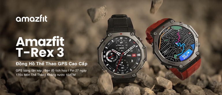 Ra mắt Amazfit T-Rex 3: Đồng hồ thể thao chuyên dùng cho các hoạt động ngoài trời