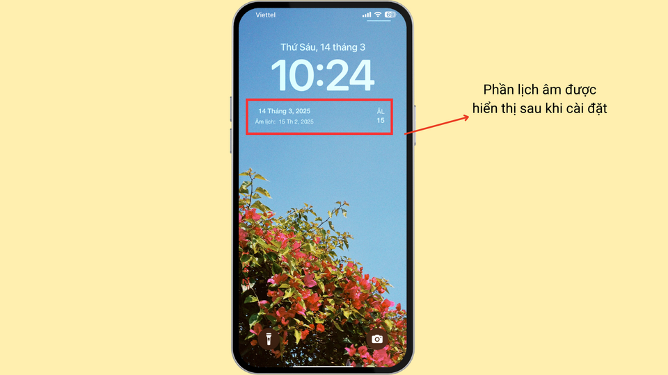 Cách cài lịch âm trên màn hình khóa iPhone