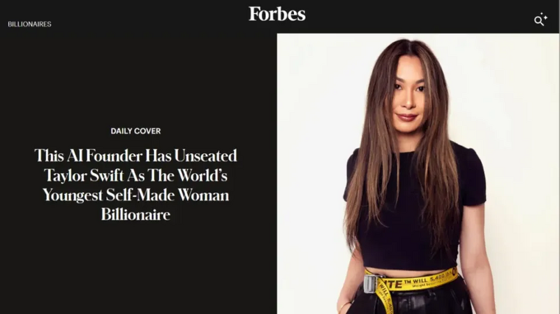 Trở thành tỷ phú đô la nhờ AI! Cô gái Trung Quốc vượt Taylor Swift trở thành nữ tỷ phú trẻ nhất thế giới