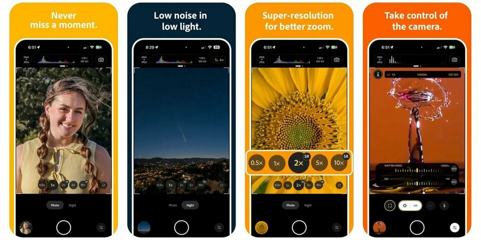Adobe ra mắt ứng dụng camera "Project Indigo" cho iPhone: Hứa hẹn chất lượng ảnh "như máy cơ", chụp đêm, zoom siêu nét nhờ AI, hoàn toàn free