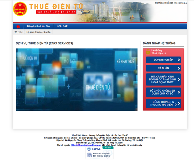 Góp ý với Cục Thuế: Giao diện web đã quá lỗi thời, nên sửa để người nộp thuế dễ dàng thao tác