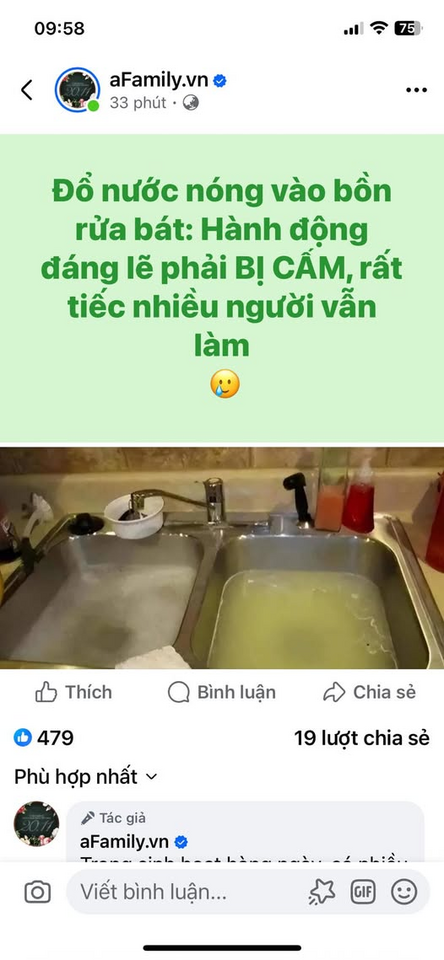 Sự thật "cấm đổ nước nóng xuống bồn rửa", bạn nên đọc