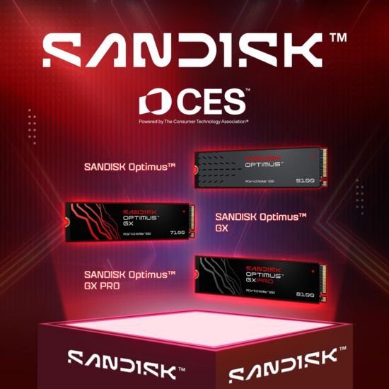 Sandisk công bố thương hiệu ổ cứng gắn trong mới SANDISK Optimus tại CES 2026: Tập trung vào game thủ và chuyên gia AI