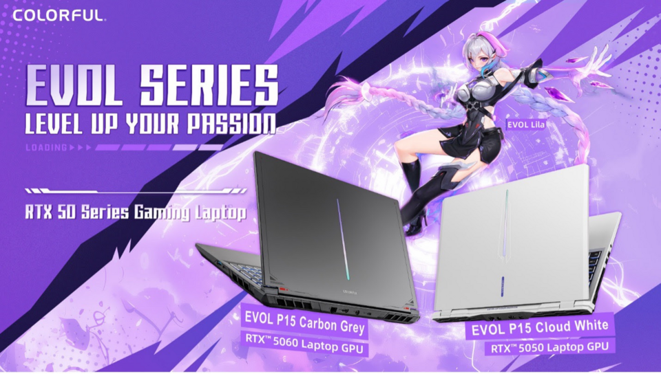 COLORFUL chính thức tham gia cuộc đua laptop RTX 50-Series: Ra mắt laptop gaming EVOL P15 với sức mạnh đồ họa thế hệ mới