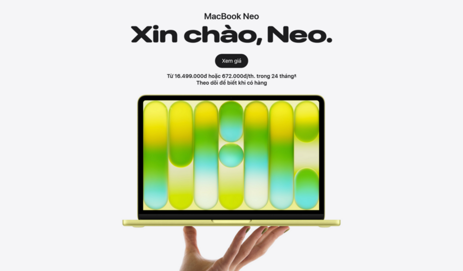 16,5 triệu đồng cho MacBook Neo: Lời tuyên chiến của Apple gửi đến thế giới laptop Windows