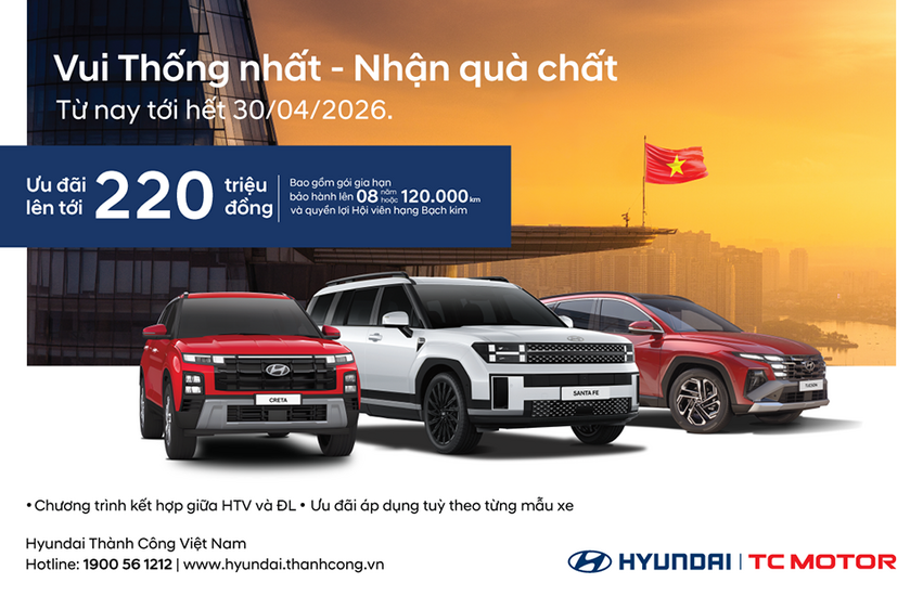 Huyndai Việt Nam bất ngờ giảm giá 100-200 triệu đồng nhiều mẫu xe
