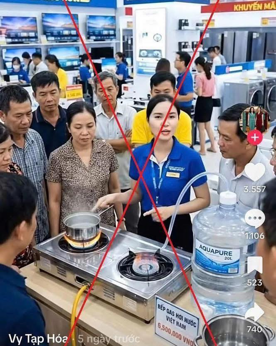 Lừa đảo bán 'bếp gas chạy bằng hơi nước': MỘT SẢN PHẨM KHÔNG CÓ THẬT