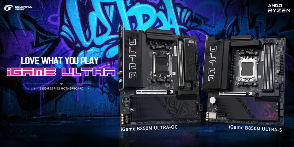 COLORFUL ra mắt hai bo mạch chủ iGame B850M ULTRA-S và iGame B850M ULTRA-OC cho PC Ryzen đời mới