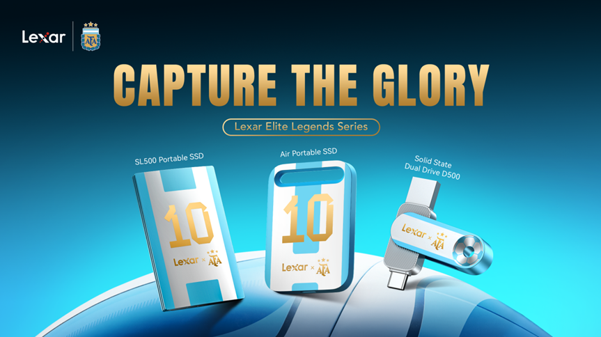 Lexar hợp tác cùng AFA ra mắt bộ sưu tập thiết bị lưu trữ Elite Legends Series lấy cảm hứng từ nhà đương kim vô địch World Cup Argentina