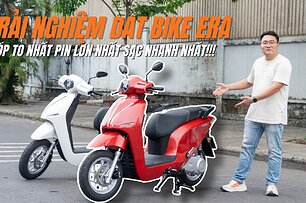 Trải nghiệm nhanh Dat Bike Era: Xe máy điện có cốp to, pin khủng và sạc nhanh nhất?
